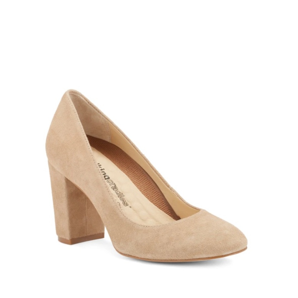 Matisse Suede Block Heel Pump by Walking Cradles